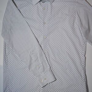 Bonobos Slim Fit Men’s Shirt Size  L White Blue Floral Cotton